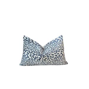 Blue velvet leopard print